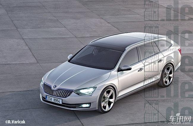 全新斯柯达Superb旅行版效果图