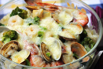 海鲜芝士焗饭：芝士就是力量 饱腹美味