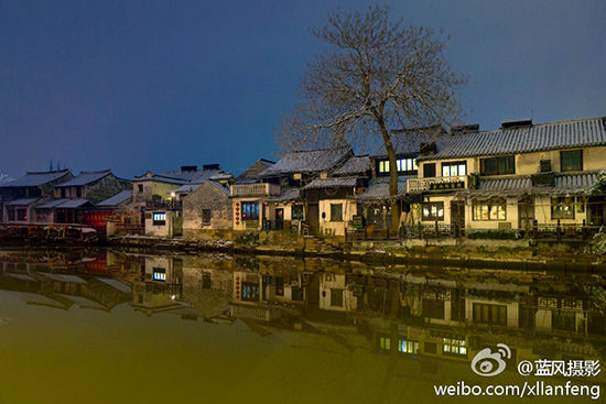 西塘雪景 图摄/蓝风摄影