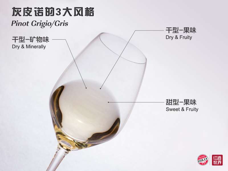 灰皮诺葡萄酒的3大风格