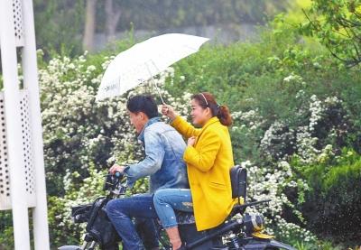 昨日雨带扫过河南17个省辖市 信阳下起暴雨