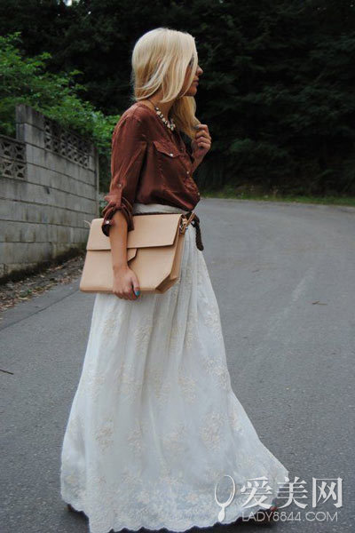  衬衫mix长裙 工作&休闲两相宜 