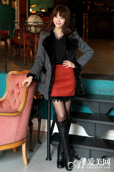  外套+长靴搭配示范 视觉显高有妙计 