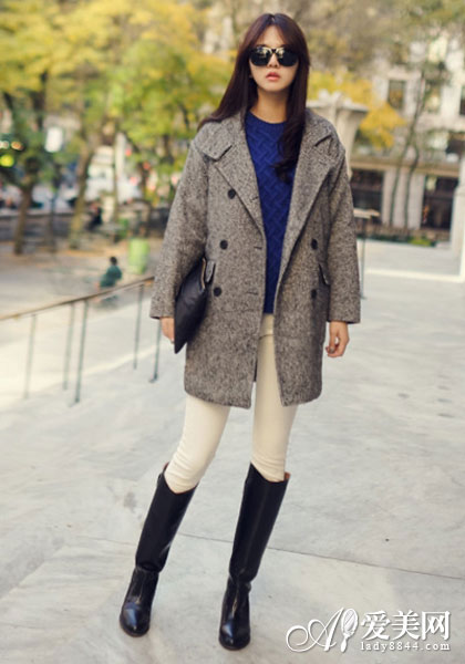  外套+长靴搭配示范 视觉显高有妙计 