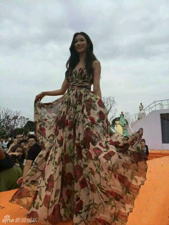 林志玲长裙飘飘性感走秀 神采飞扬女神范