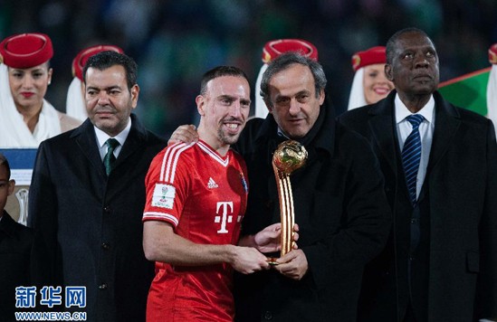 世俱杯：里贝里获赛事“金球奖”