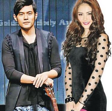 周杰伦和昆凌(合成图)